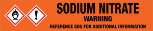 Sodium Nitrate [CAS# 7631-99-4] - GHS Pipe Marking Label
