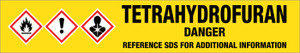 Tetrahydrofuran [CAS# 109-99-9] - GHS Pipe Marking Label