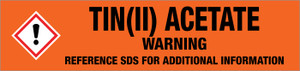 Tin(Ii) Acetate [CAS# 638-39-1] - GHS Pipe Marking Label