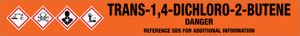 Trans-1,4-Dichloro-2-Butene [CAS# 110-57-6] - GHS Pipe Marking Label