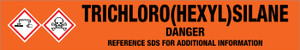 Trichloro(Hexyl)Silane [CAS# 928-65-4] - GHS Pipe Marking Label