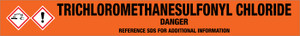 Trichloromethanesulfonyl Chloride [CAS# 2547-61-7] - GHS Pipe Marking Label