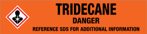 Tridecane [CAS# 629-50-5] - GHS Pipe Marking Label