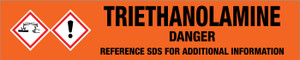 Triethanolamine [CAS# 102-71-6] - GHS Pipe Marking Label