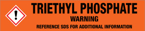 Triethyl Phosphate [CAS# 78-40-0] - GHS Pipe Marking Label