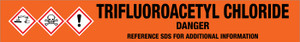 Trifluoroacetyl Chloride [CAS# 354-32-5] - GHS Pipe Marking Label