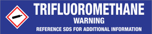 Trifluoromethane [CAS# 75-46-7] - GHS Pipe Marking Label