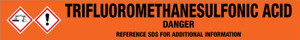 Trifluoromethanesulfonic Acid [CAS# 1493-13-6] - GHS Pipe Marking Label