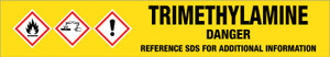 Trimethylamine [CAS# 75-50-3] - GHS Pipe Marking Label