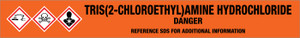 Tris(2-Chloroethyl)Amine Hydrochloride [CAS# 817-09-4] - GHS Pipe Marking Label
