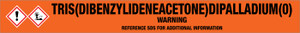 Tris(Dibenzylideneacetone)Dipalladium(0) [CAS# 51364-51-3] - GHS Pipe Marking Label
