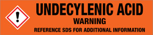 Undecylenic Acid [CAS# 112-38-9] - GHS Pipe Marking Label