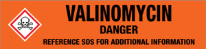 Valinomycin [CAS# 2001-95-8] - GHS Pipe Marking Label