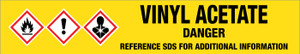 Vinyl Acetate [CAS# 108-05-4] - GHS Pipe Marking Label