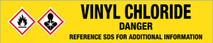 Vinyl Chloride [CAS# 75-01-4] - GHS Pipe Marking Label