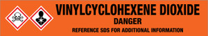 Vinylcyclohexene Dioxide [CAS# 106-87-6] - GHS Pipe Marking Label