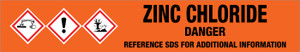 Zinc Chloride [CAS# 7646-85-7] - GHS Pipe Marking Label