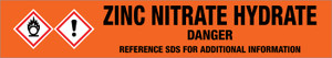 Zinc Nitrate Hydrate [CAS# 13778-30-8] - GHS Pipe Marking Label