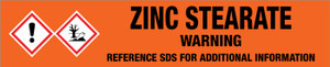 Zinc Stearate [CAS# 557-05-1] - GHS Pipe Marking Label
