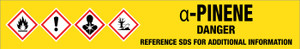 Œ±-Pinene [CAS# 80-56-8] - GHS Pipe Marking Label