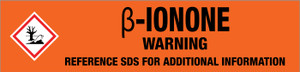 Œ≤-ionone [CAS# 79-77-6] - GHS Pipe Marking Label