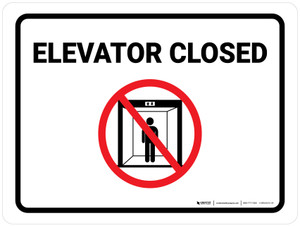 Elevator Closed with Icon Landscape - Wall Sign Elevator Closed with Icon Landscape - Wall Sign