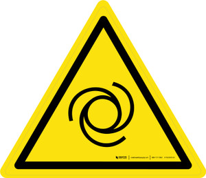 Automatic Start Up Warning - ISO Floor Sign