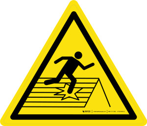 Fragile Roof Warning - ISO Floor Sign