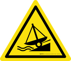 Slipway Warning - ISO Floor Sign