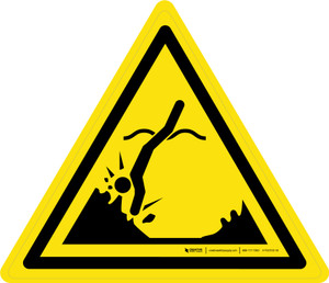 Submerged Objects Warning - ISO Floor Sign