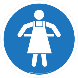 Use Protective Apron Mandatory - ISO Floor Sign