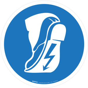 Wear Anti-Static Footwear Mandatory - ISO Floor Sign Wear Anti-Static Footwear Mandatory - ISO Floor Sign