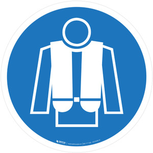 Wear Personal Flotation Device Mandatory - ISO Floor Sign