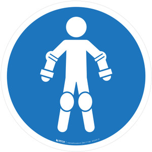 Wear Protective Roll Sport Equipment Mandatory - ISO Floor Sign