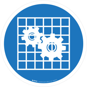 Check Guard Mandatory - ISO Floor Sign