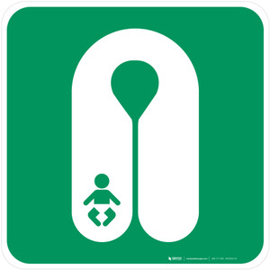Infant's Lifejacket Safe Condition - ISO Floor Sign