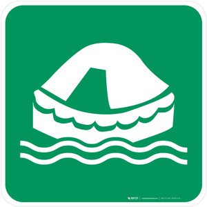 Liferaft Safe Condition - ISO Floor Sign