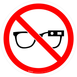 Use of smart glasses prohibited - ISO Floor Sign
