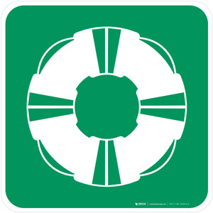 Water Life-Saving Equipment Safe Condition - ISO Floor Sign