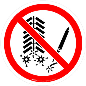 Do Not Set Off Fireworks Prohibition - ISO Floor Sign