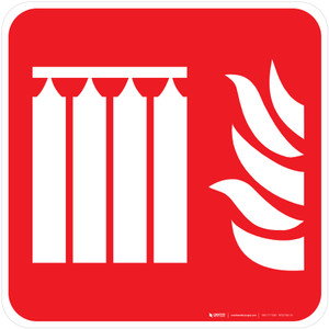 Fixed Fire Extinguishing Battery Fire Safety - ISO Floor Sign