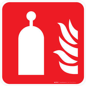 Remote Release Station Fire Safety - ISO Floor Sign