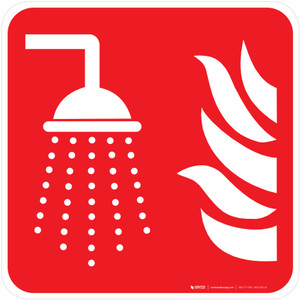 Water Fog Applicator Fire Safety - ISO Floor Sign