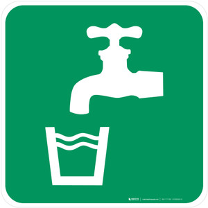 Drinking Water Safe Condition - ISO Floor Sign