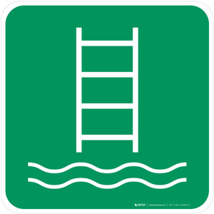 Embarkation Ladder Safe Condition - ISO Floor Sign