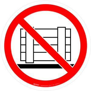 Do Not Obstruct Prohibition - ISO Floor Sign