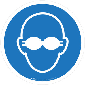 Opaque Eye Protection Mandatory - ISO Floor Sign