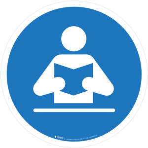 Refer to Instruction Manual Mandatory - ISO Floor Sign