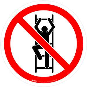 No Climbing Prohibition - ISO Floor Sign