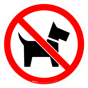 No Dogs Prohibition - ISO Floor Sign